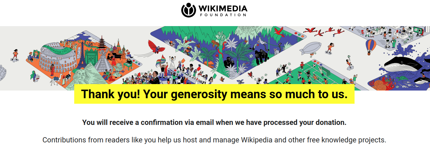 Wikipedia donation