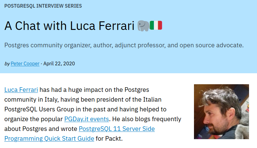 Interview with Luca Ferrari