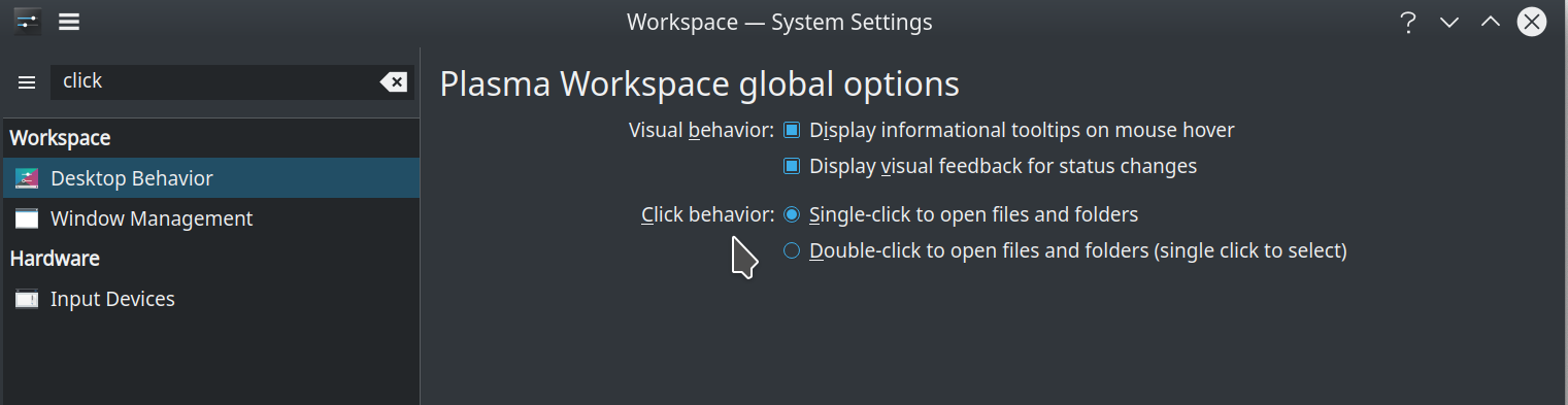Desktop Behavior